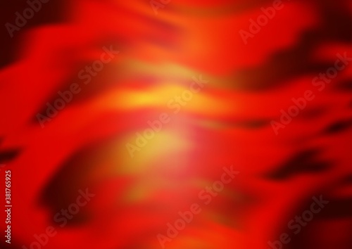 Light Red, Yellow vector blurred and colored template. A vague abstract illustration with gradient. The background for your creative designs.