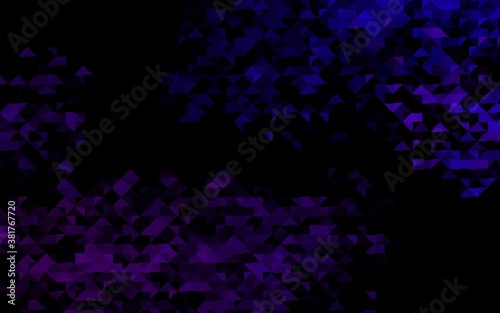 Dark Purple vector template with crystals  triangles. Decorative design in abstract style with triangles. Pattern for commercials.