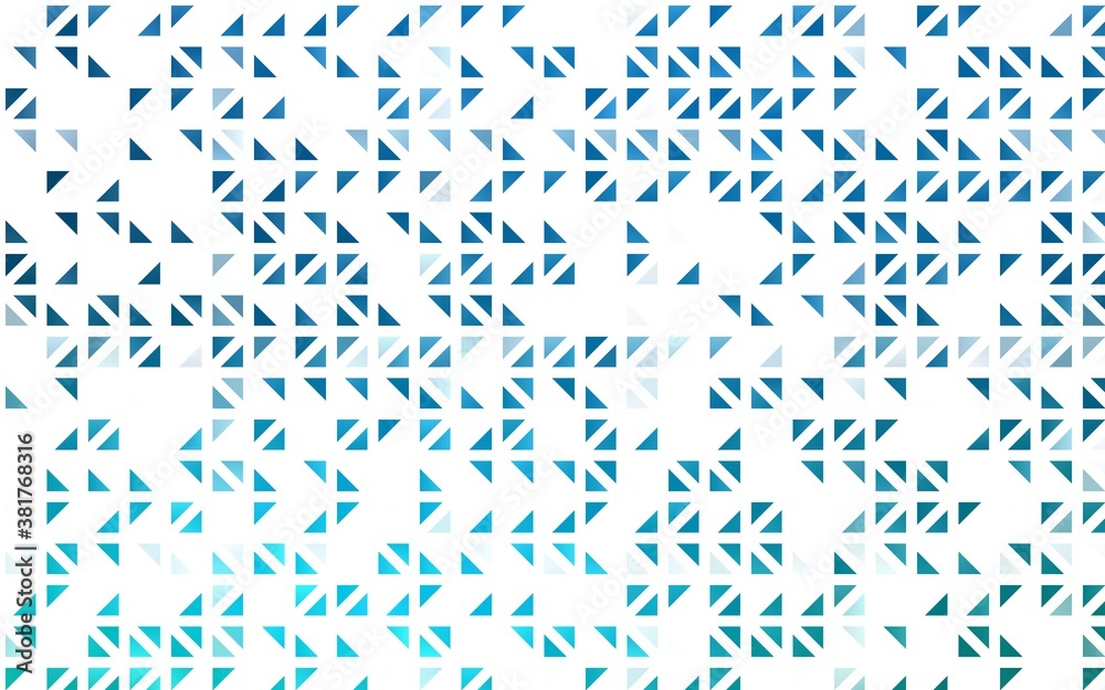 Light BLUE vector texture in triangular style. Triangles on abstract background with colorful gradient. Template for wallpapers.