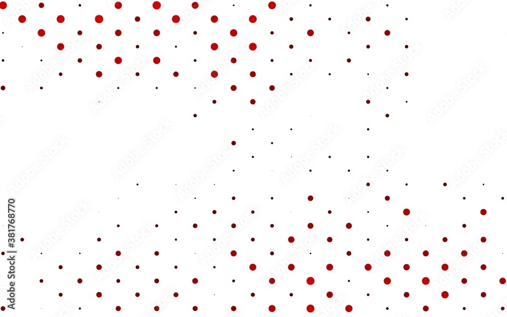 Light Red vector backdrop with dots. Blurred bubbles on abstract background with colorful gradient. Template for your brand book.