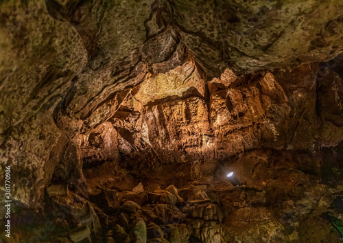 Interior photos of a stalactite cave in Franconian Switzerland in southern Germany