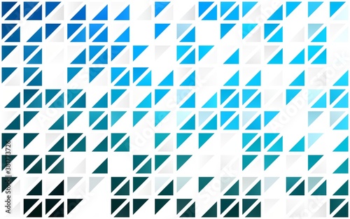 Light BLUE vector seamless pattern in polygonal style. Illustration with set of colorful triangles. Pattern for design of fabric, wallpapers.