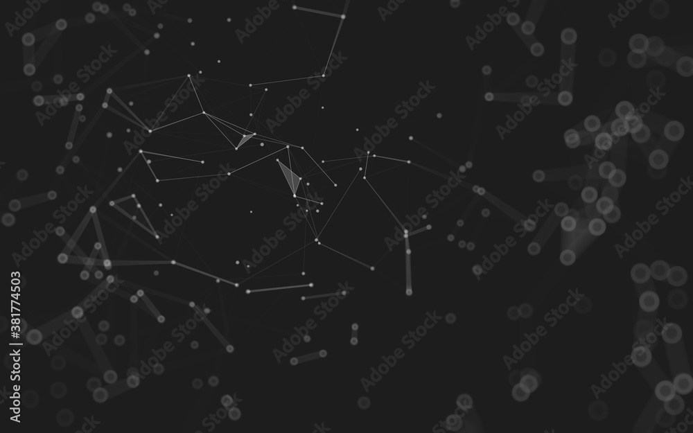Abstract background. Molecules technology with polygonal shapes, connecting dots and lines. Connection structure. Big data visualization. Abstract background. Molecules technology with polygonal shapes, connecting dots and lines. Connection structure. Big data visualization.
