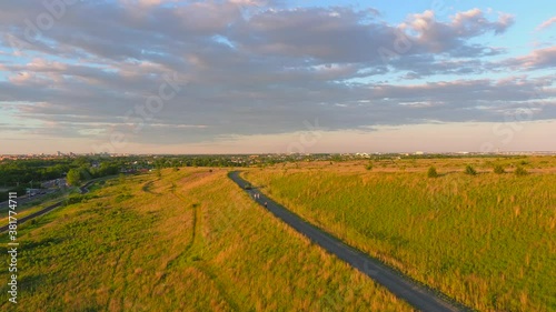 Aerial Still View of a Walking Trail at Shirley Chisholm State Park photo