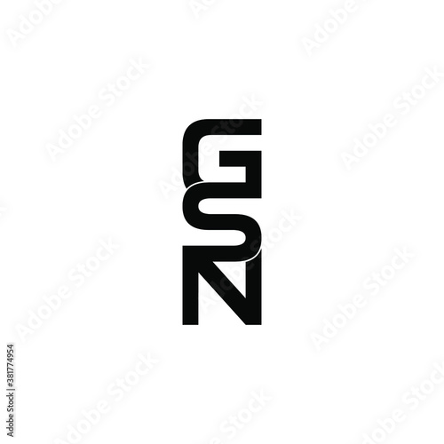 gsn letter original monogram logo design