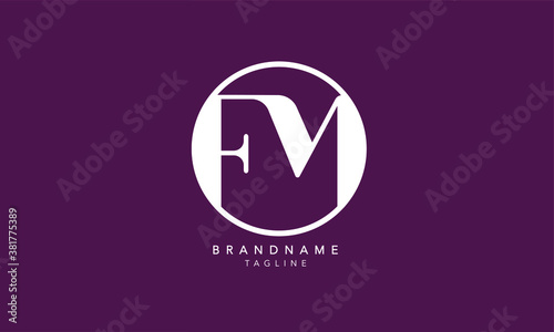 Alphabet letters Initials Monogram logo FM, MF, F and M