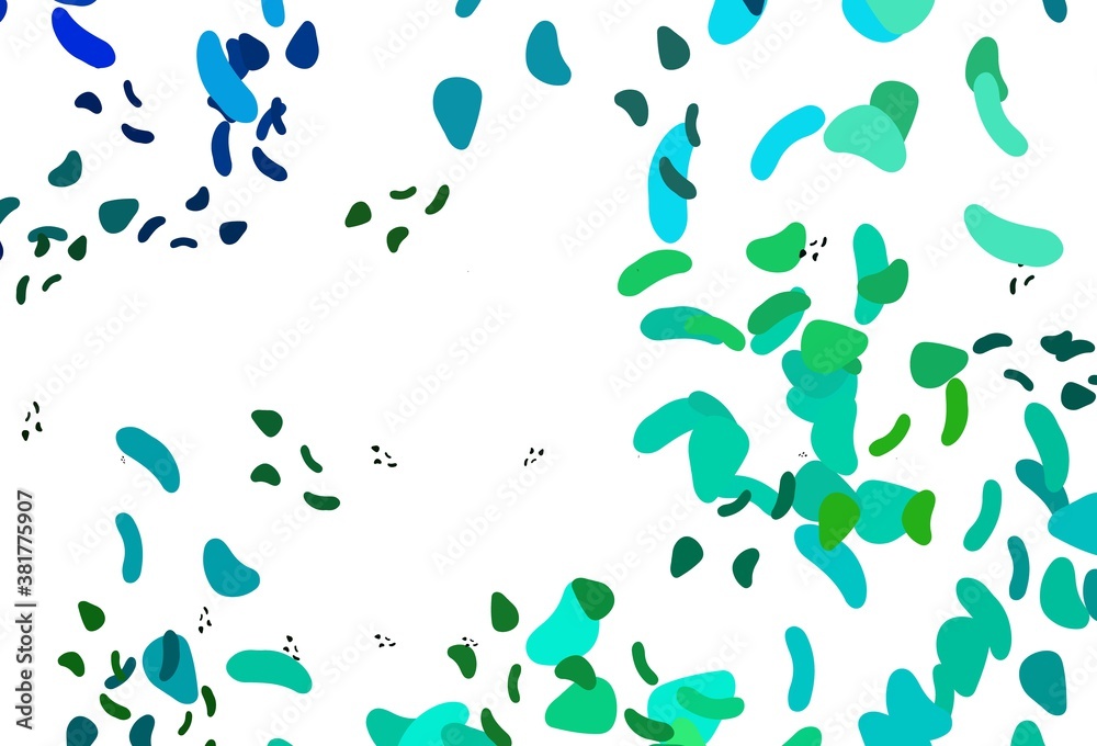 Light Blue, Yellow vector pattern with chaotic shapes.