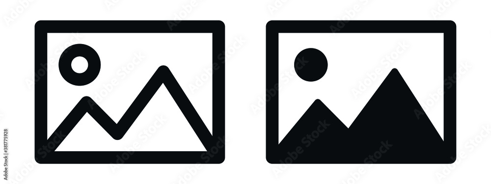 gallery icon vector, silhouette of an image, Photo album icon gallery icon vector, silhouette of an image, Photo album icon