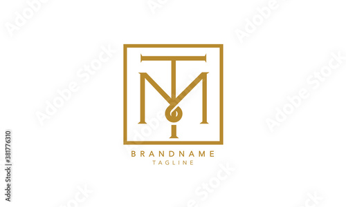 Alphabet letters Initials Monogram logo TM, MT, T and M