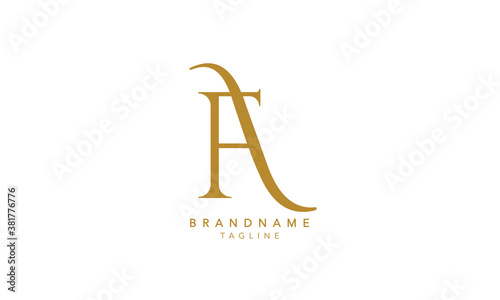 Alphabet letters Initials Monogram logo FA, AF, F and A