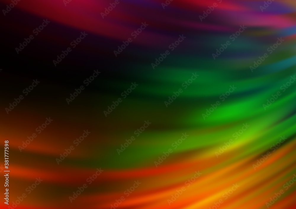 Dark Multicolor, Rainbow vector blurred and colored template. Colorful abstract illustration with gradient. A completely new design for your business.