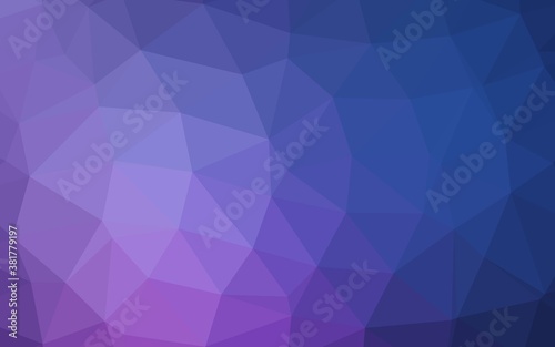 Dark Purple vector polygon abstract background. Triangular geometric sample with gradient. Brand new style for your business design.