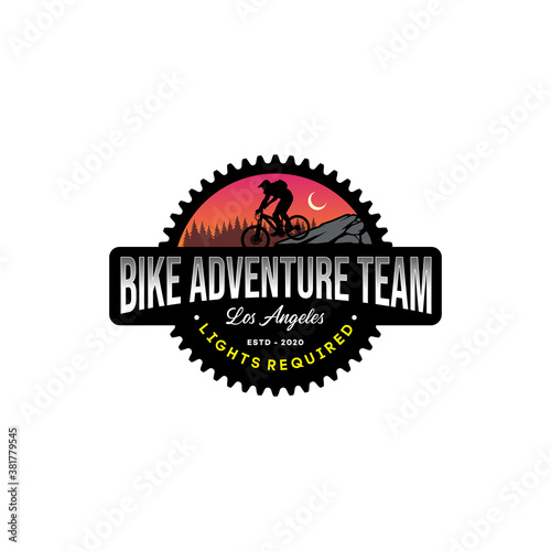 Mountain Bike Logo Design Vector