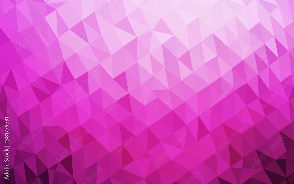 Obraz premium Light Pink vector abstract polygonal cover. A vague abstract illustration with gradient. Template for a cell phone background.