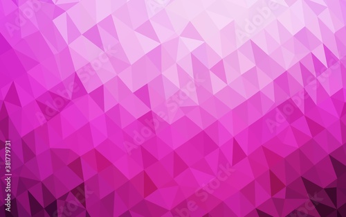 Light Pink vector abstract polygonal cover. A vague abstract illustration with gradient. Template for a cell phone background.