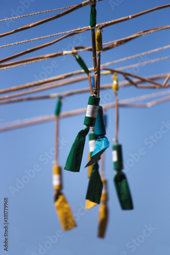 Rockets ready to explode during a fireworks display