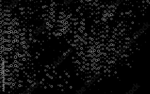 Dark Silver, Gray vector pattern with spheres. Blurred bubbles on abstract background with colorful gradient. Pattern for ads, booklets.