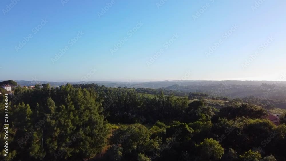 Aerial View of Alcobaça Outskirts in Portugal on a Sunny Summer Day Aerial View of Alcobaça Outskirts in Portugal on a Sunny Summer Day