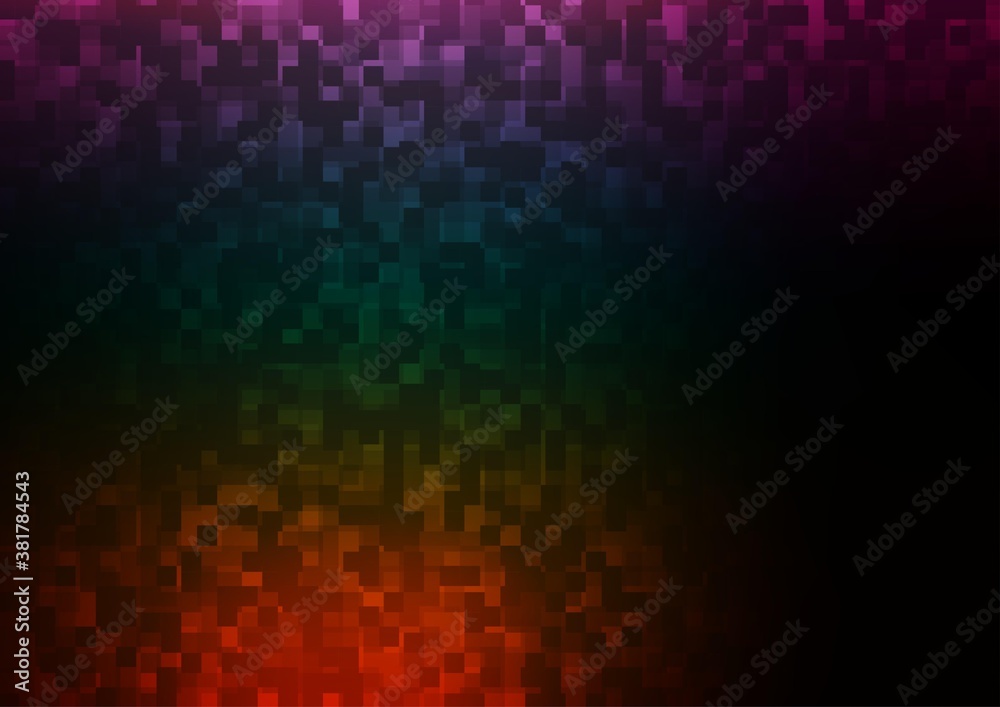 Dark Multicolor, Rainbow vector cover in polygonal style.