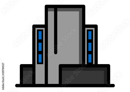 building school icon. Element of real estate sign for mobile concept and web apps icon. Thin line icon for website design and development, app development
