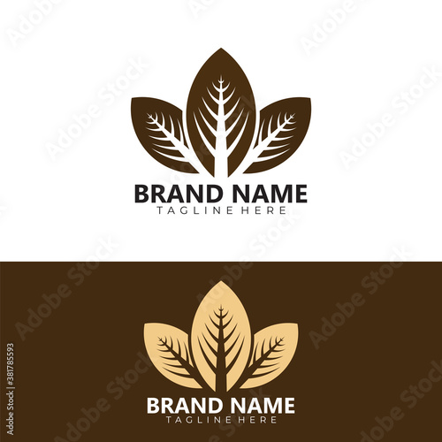 cigarette leaf logo icon vector isolated
