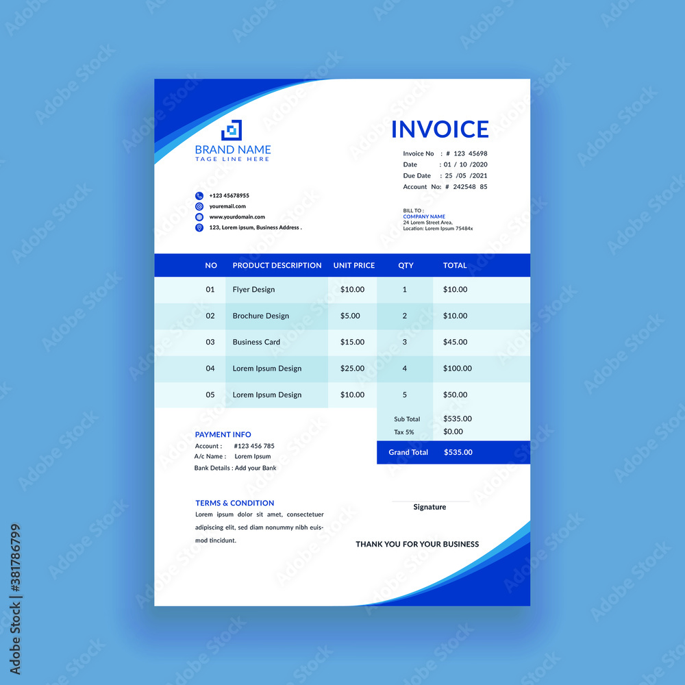 invoice template vector format invoice template vector format
