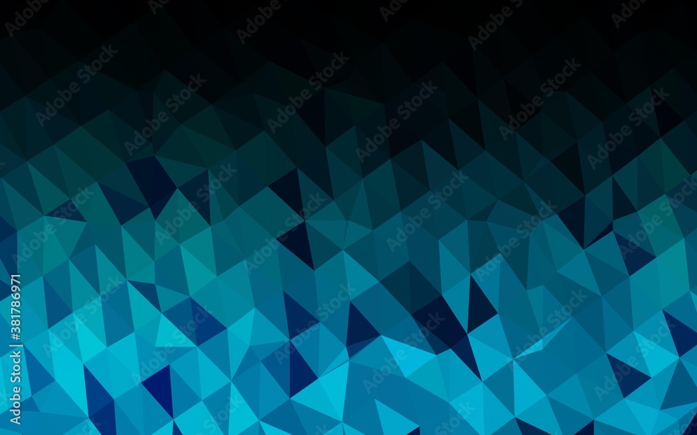 Obraz premium Light BLUE vector triangle mosaic cover. Creative illustration in halftone style with gradient. Polygonal design for your web site.