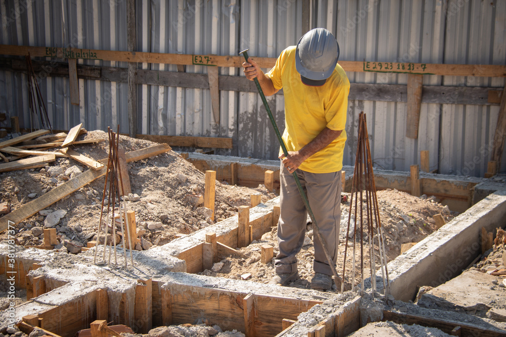 Construção, trabalhador Construção, trabalhador