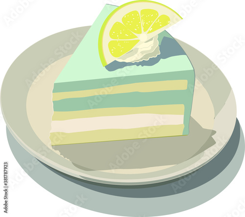 Pastel Sky Blue Lemon Layer Cake