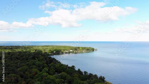 Wallpaper Mural Aerial views of Lake Huron and Turnip Rock Torontodigital.ca