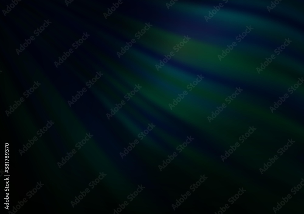 Fototapeta premium Dark BLUE vector template with bubble shapes. Shining illustration, which consist of blurred lines, circles. The elegant pattern for brand book.