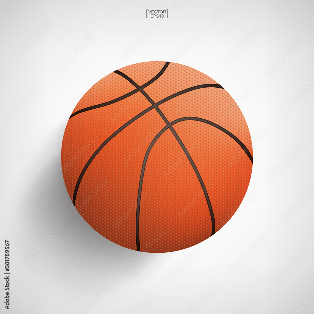 Basketball ball on white background. Vector.