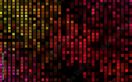 Dark Red, Yellow vector texture in rectangular style. Rectangles on abstract background with colorful gradient. Pattern for busines ad, booklets, leaflets