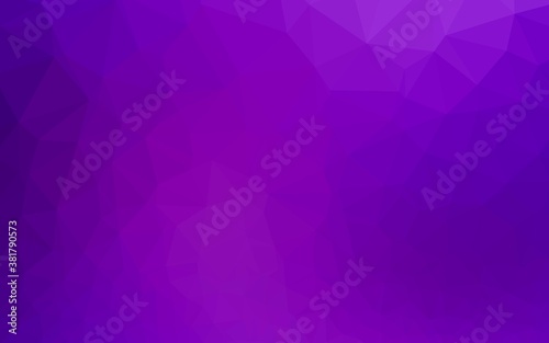 Light Purple vector low poly texture. Colorful abstract illustration with gradient. Triangular pattern for your business design.