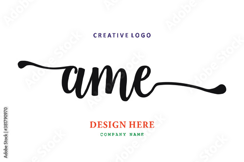 pharmacy logo letter AME is simple, easy to understand and authoritative