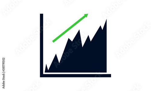 Increase diagram illustration vector