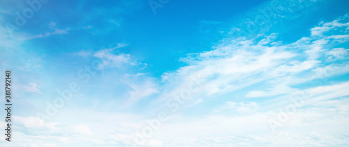 Abstract white cloud and blue sky in sunny day texture background