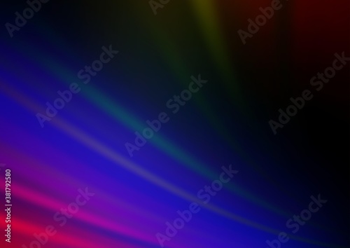 Dark Multicolor, Rainbow vector blurred background. An elegant bright illustration with gradient. The template can be used for your brand book.