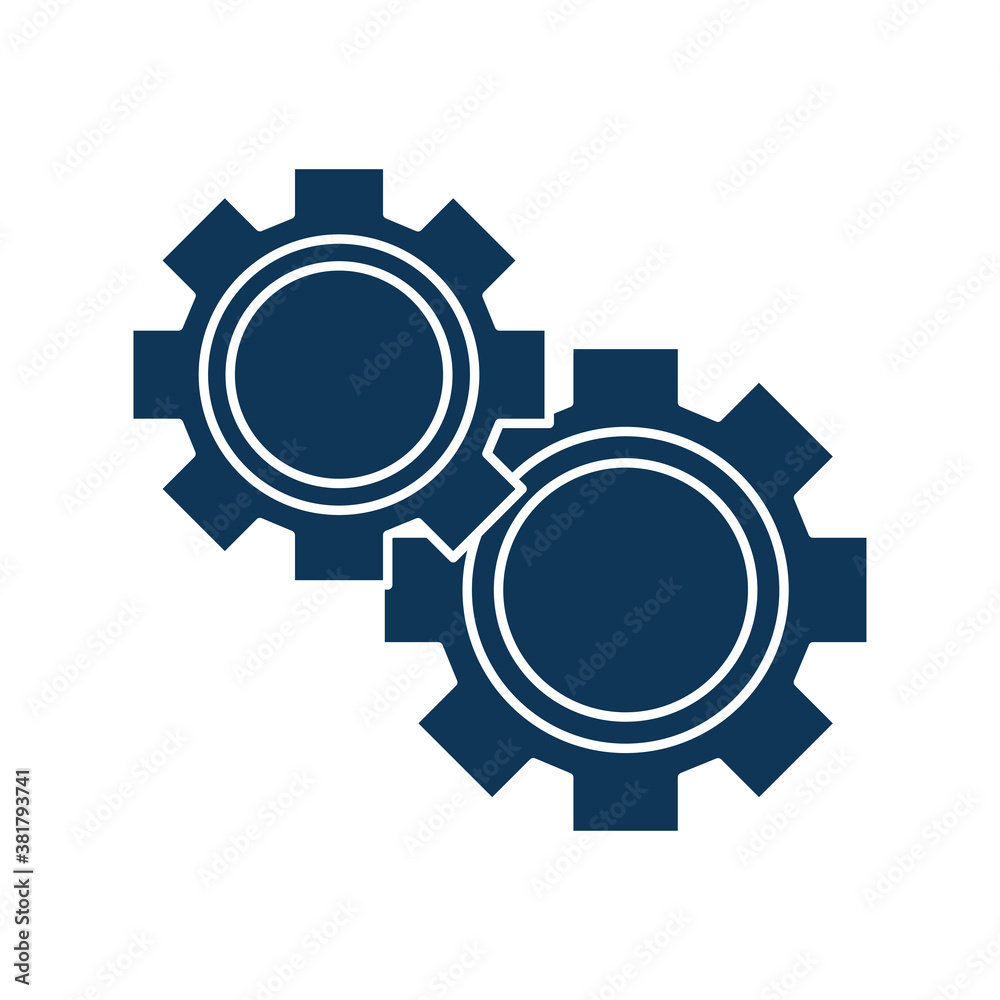 gears silhouette style icon vector design gears silhouette style icon vector design
