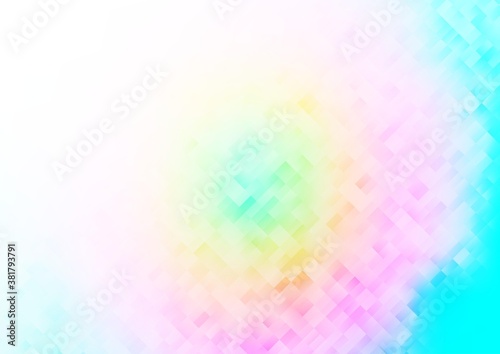 Light Multicolor  Rainbow vector background with rectangles. Rectangles on abstract background with colorful gradient. Pattern can be used for websites.
