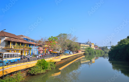 A small canal running through Panaji in Goa. photo