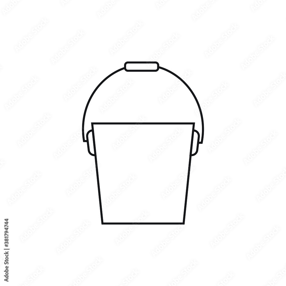 Bucket icon design isolated on white background Bucket icon design isolated on white background