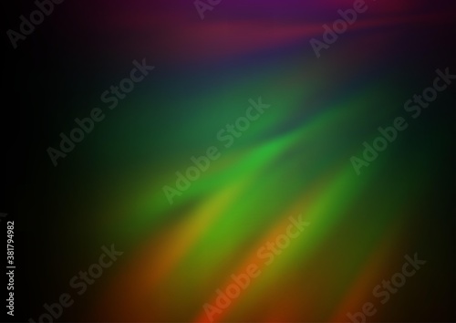 Dark Multicolor, Rainbow vector blur pattern. Shining colorful illustration in a Brand new style. The template can be used for your brand book.