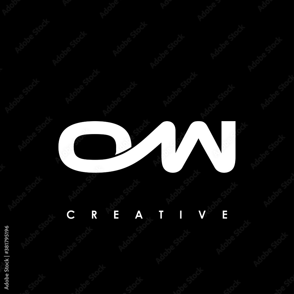 Fototapeta premium OW letter logo design vector