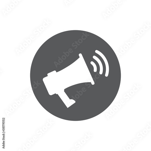 Mega speaker vector icon illustration sign	
 photo