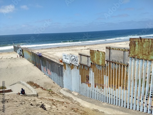 Tijuana border. USA border in Tijuana, Mexico. The wall. 