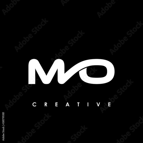 MO letter logo design vector