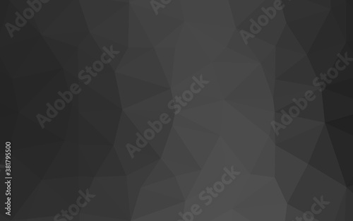 Dark Silver, Gray vector polygon abstract backdrop. Triangular geometric sample with gradient. The best triangular design for your business.