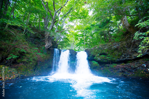 waterfall in the forest kanayama falls