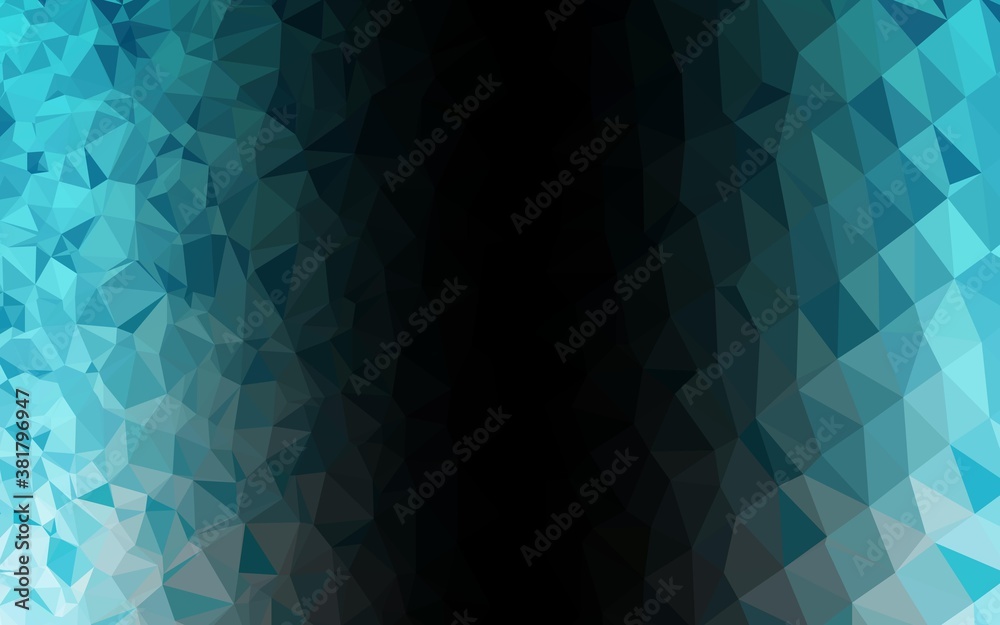 Obraz premium Light BLUE vector polygon abstract layout. Shining illustration, which consist of triangles. Template for a cell phone background.